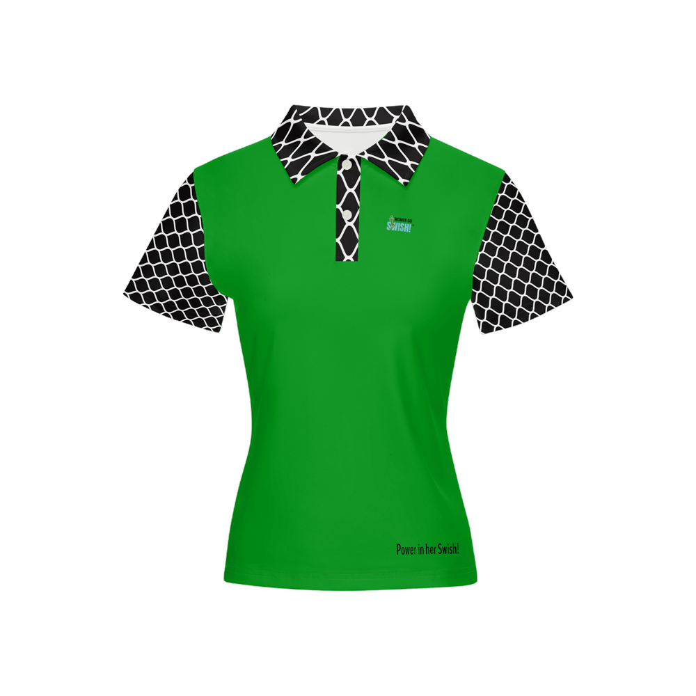 Dimples and Green Slim Fit Short-Sleeve Polo Shirt