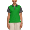 Dimples and Green Slim Fit Short-Sleeve Polo Shirt