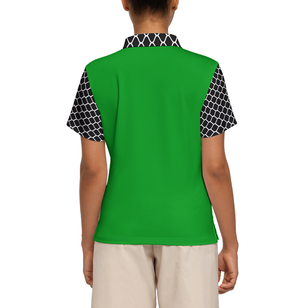 Dimples and Green Slim Fit Short-Sleeve Polo Shirt