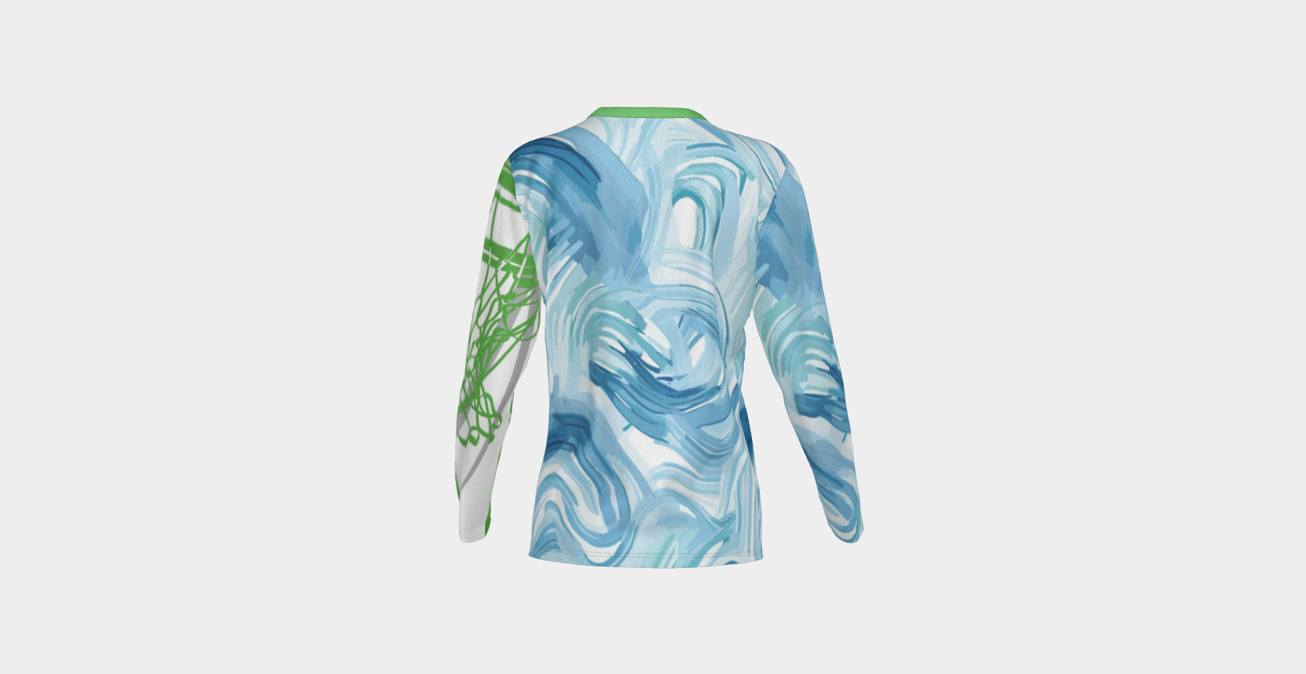 Blue Whirlwind Long Sleeve Graphic Tee