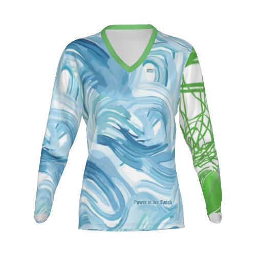 Blue Whirlwind Long Sleeve Graphic Tee