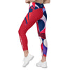 Love Women's Sports - Red, White, and Blue Leggings with pockets Salute your love for women's sports in the beautiful red, white, and blue 