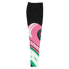 Pink, Black, and Green Sports Leggings High-intensity workout with these Pink, Black, Green Sports Leggings. The compression fabric provides a slimming effect with a comfortable fit. Women Go Swish